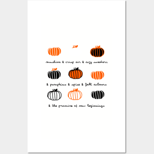 Autumn Pumpkin Quote Posters and Art